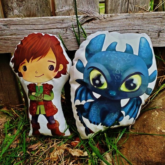 Evangelina's Closet Other - Toothless and Hiccup Pillow Pal Set. New.